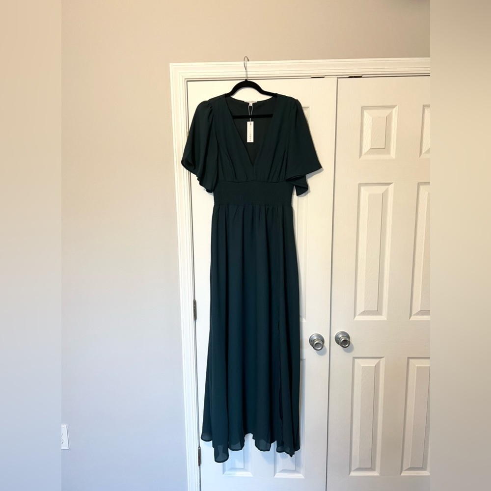 Baltic Born Deep Teal Maxi Dress with Slit - Picture 6 of 9